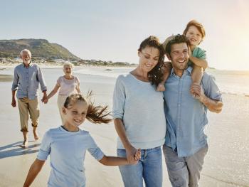 Familie am Strand