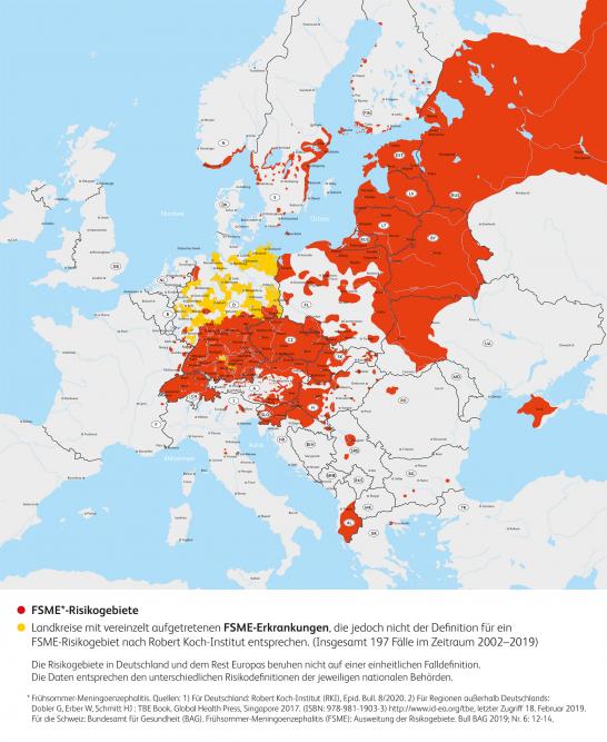 FSME Karte Europa 2020